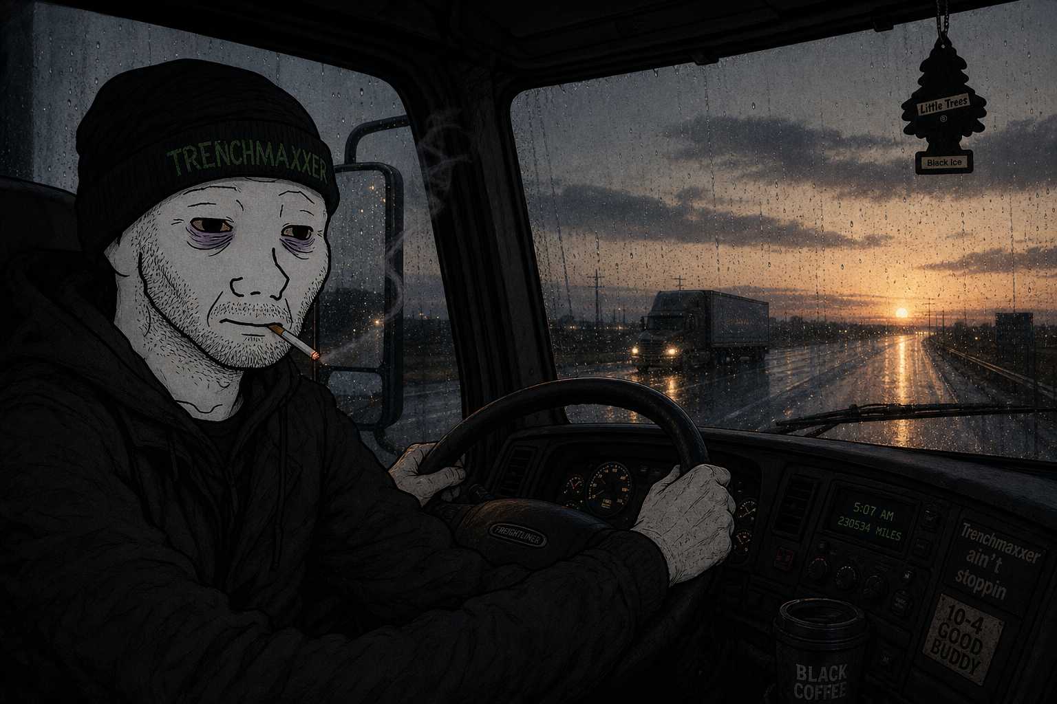 Trenchmaxxer on the road, still fighting